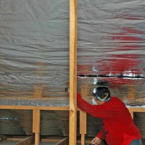 Radiant barrier installation in Austin